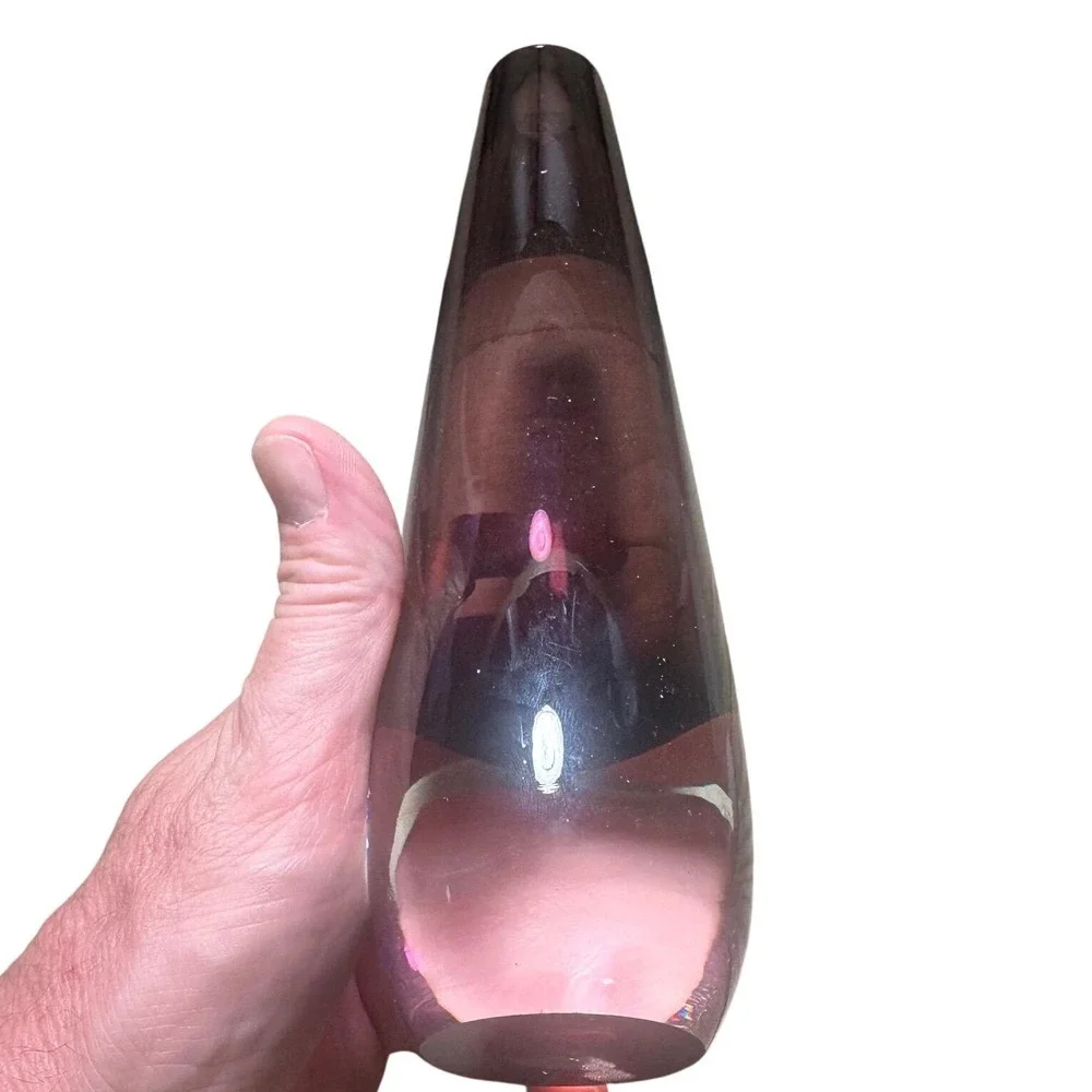 Vintage Vase Purple Slim‎ Teardrop shape Blown Art Glass Mod Art Deco Retro